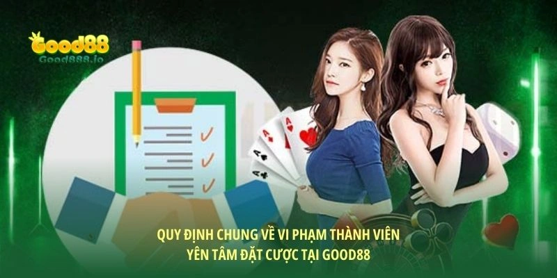 Quy định chung về vi phạm thành viên yên tâm đặt cược tại Good88